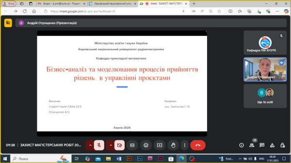 Захист магістрів спеціальності 124 Системний аналіз