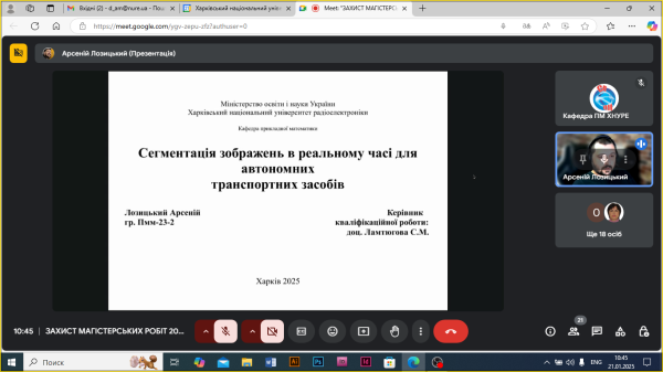 Захист магістрів спеціальності 113 Прикладна математика