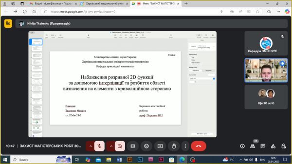Захист магістрів спеціальності 113 Прикладна математика