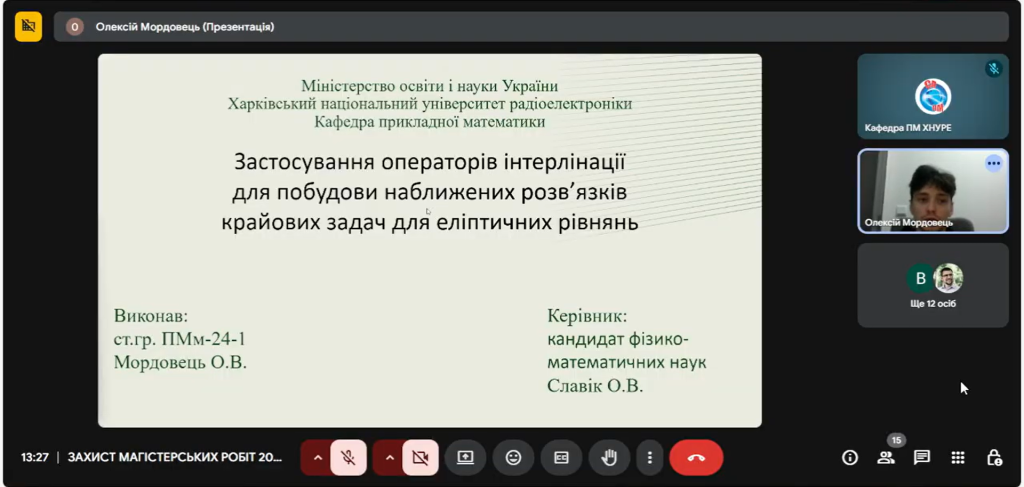 Congratulations to the Masters of Specialty 113 Applied Mathematics on the Successful Defense of Their Theses